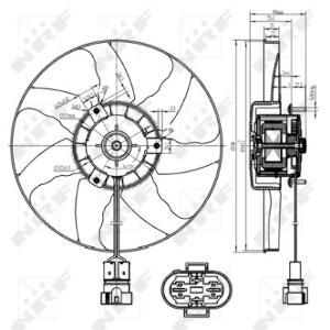 Ventilator radiator VW TRANSPORTER IV 1.9D-2.8 intre 1990-2003