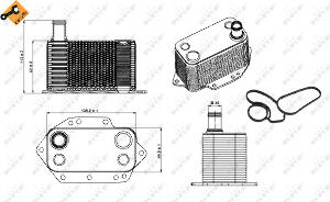 Termoflot radiator ulei (cu garnitura) BMW Seria 3 (E46), 3 (E90), 3 (E91), 3 (E92), 3 (E93), 5 (E60), 5 (E61), 6 (E63), 6 (E64), 7 (E65, E66, E67), X3 (E83), X5 (E53), X5 (E70), X6 (E71, E72) 2.5D 3.