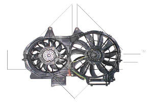 Ventilator radiator (cu carcasa) AUDI A4, A6; SEAT EXEO, EXEO ST 1.6-2.0D intre 2000-2013