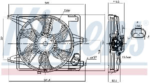 Ventilator radiator DACIA LOGAN, LOGAN EXPRESS, LOGAN MCV, SANDERO; RENAULT LOGAN I 1.4-1.6LPG dupa 2004