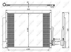 Radiator AC condensator cu uscator potrivit OPEL MERIVA B 1.3D-1.7D 06.10-03.17