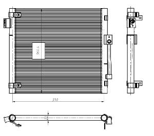 Radiator AC condensator cu uscator potrivit TESLA MODEL S Electric 09.12-